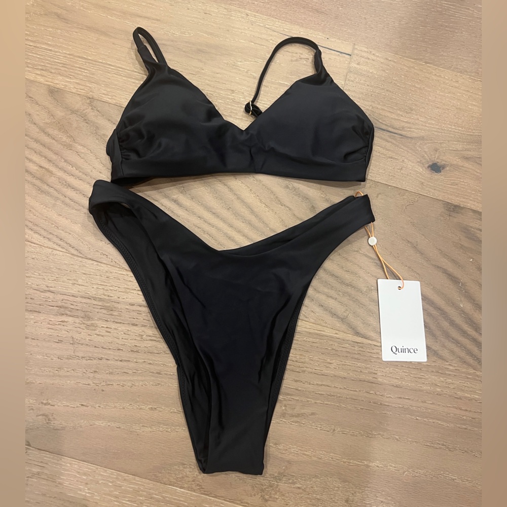New with tags womens size small quince black bikini